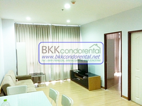 ให้เช่าคอนโด พีจี พระราม 9 ชั้น 9 พื้นที่ 58 ตรม. 2 ห้องนอน. เช่า 20,000 บาท/เดือน