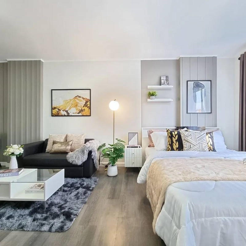 ให้เช่าคอนโด ดีคอนโด แคมปัส รีสอร์ท บางนา พื้นที่ 30 ตร.ม. สตูดิโอ เช่า 9,000 บ/ด