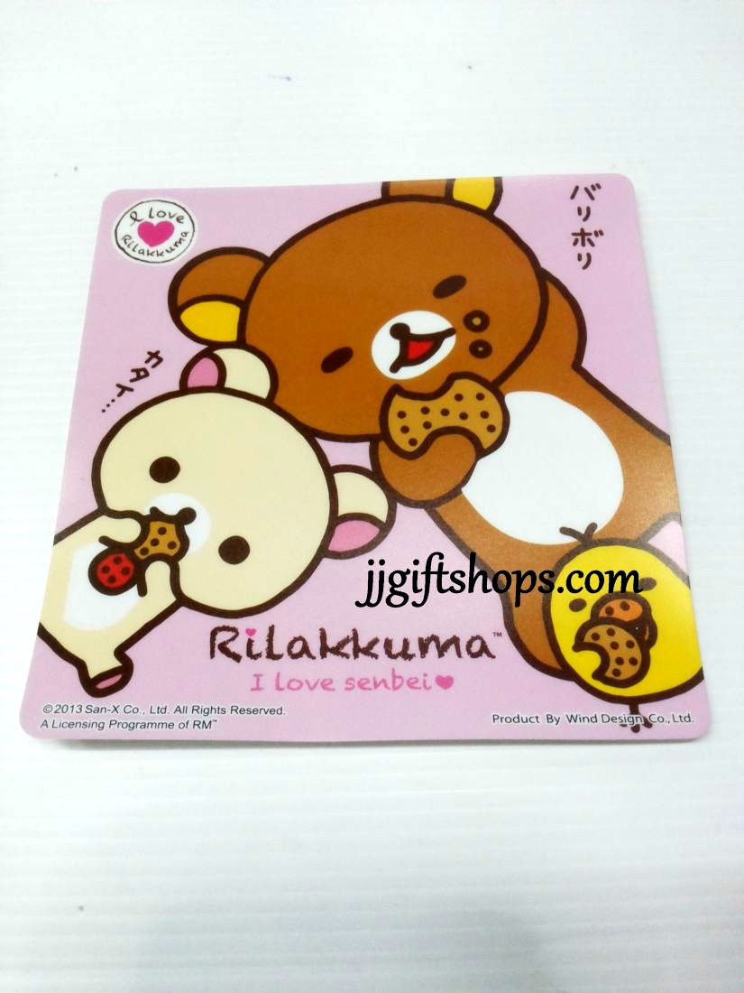 สติ๊กเกอร์สูญญากาศ ติด พรบ.รถยนต์ ริลัคคุมะ Rilakkuma