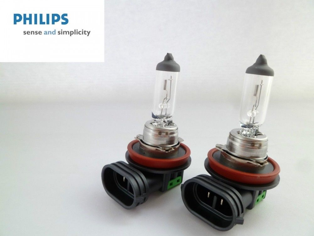 Philips หลอดไฟหน้า หลอดไฟรถยนต์ ไฟหน้า ไฟตัดหมอก H11 55W 12V 1คู่
