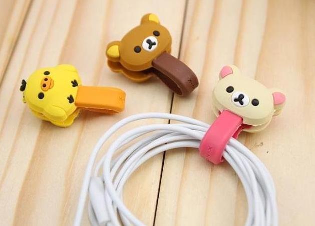 ที่พันสายไฟแบบแพ็คคู่ มี3ลาย Rilakkuma Korilakkuma และ Kiioritori