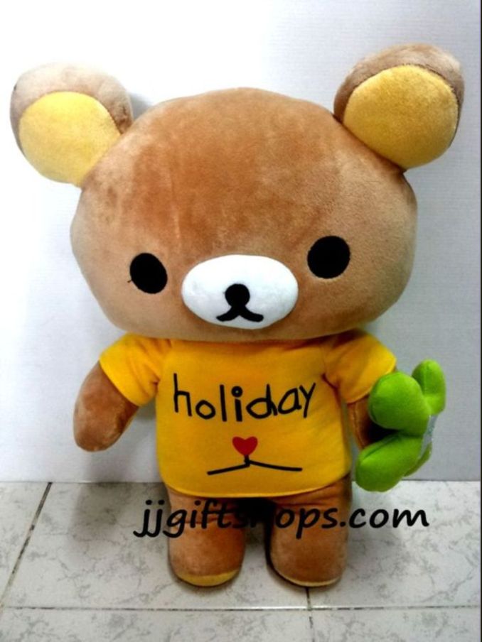 ตุ๊กตารีลัคคุมะ Rilakkum เสื้อสีฟ้า holiday ขนาด 41 cm