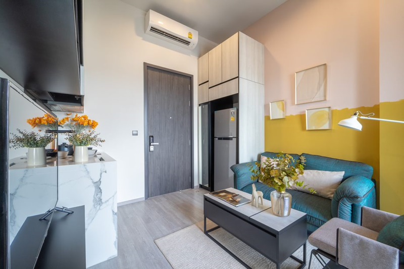 ให้เช่าคอนโด เดอะไลน์ สุขุมวิท 101 พื้นที่ 27.43 ตร.ม. 1 ห้องนอน เช่า 15,000 บ/ด