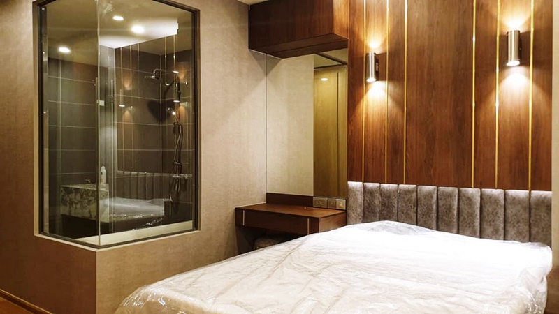 ให้เช่าคอนโด คิว ชิดลม-เพชรบุรี พื้นที่ 47 ตร.ม. 1 ห้องนอน เช่า 28,000 บ/ด