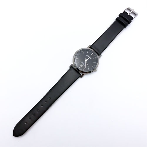 Metro นาฬิกาข้อมือผู้ชายสายหนังดำ-หน้าปัดดำ รุ่น 20125M-BL