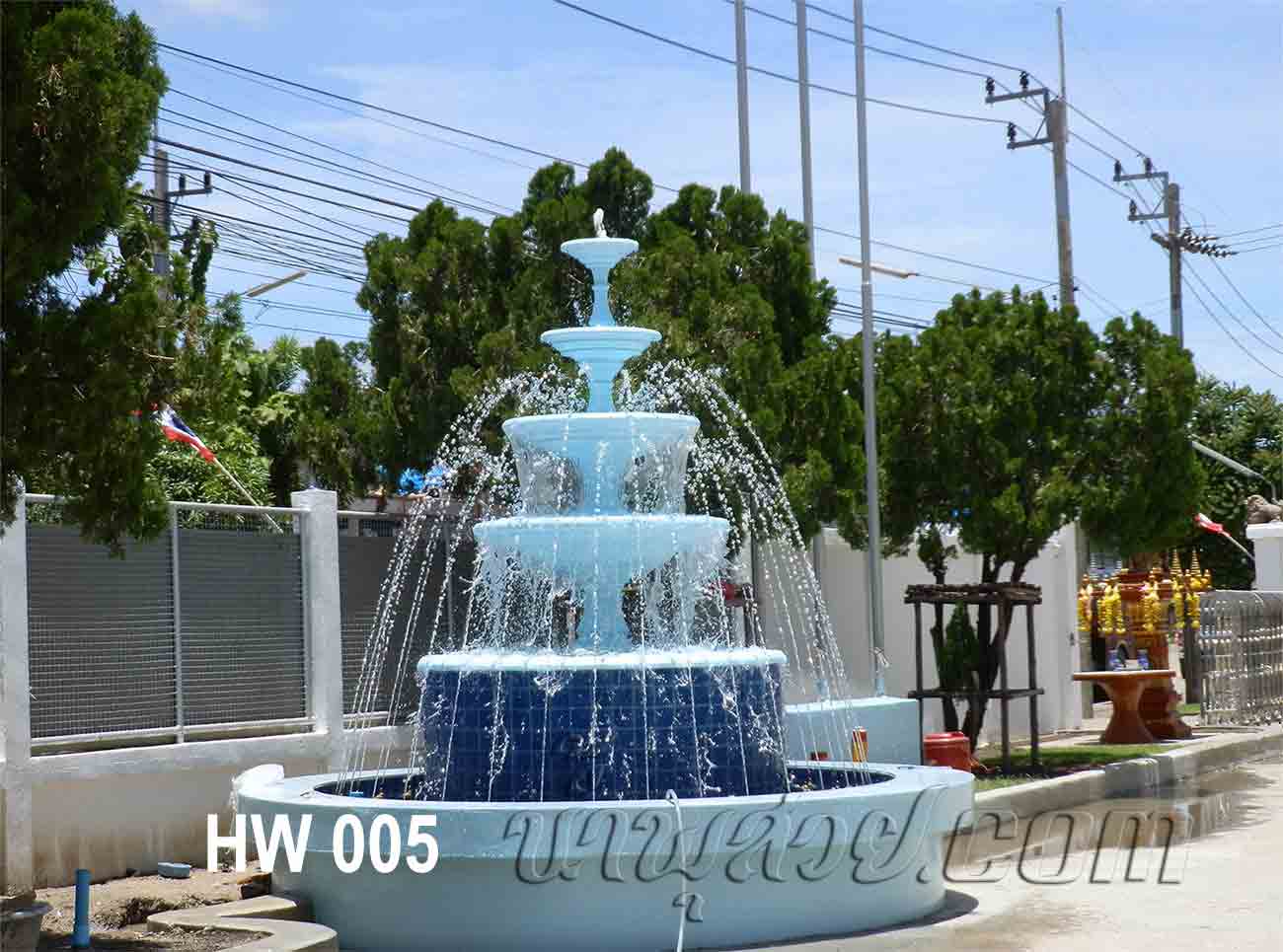 บ่อน้ำพุฮวงจุ้ย พาน 4 ชั้น ด้านหน้า บริษัท โฮซิเวลล์ เทคโนโลยี่ จำกัด