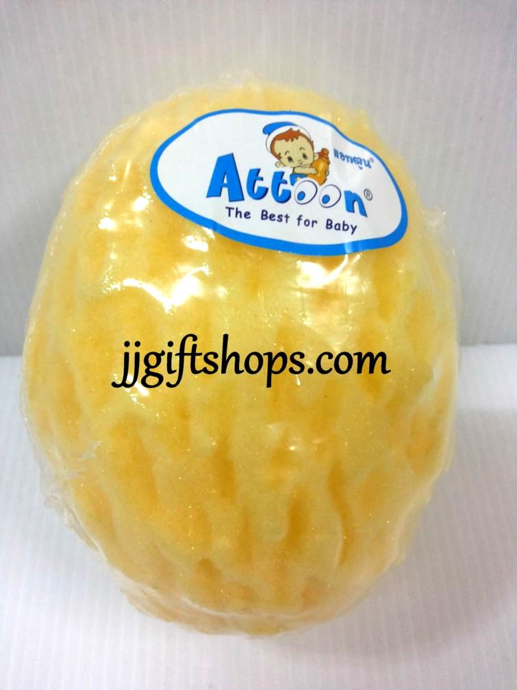 ฟองน้ำ ธรรมชาติ (แอทตูน Attoon)ใช้ทำความสะอาด อาบน้ำ