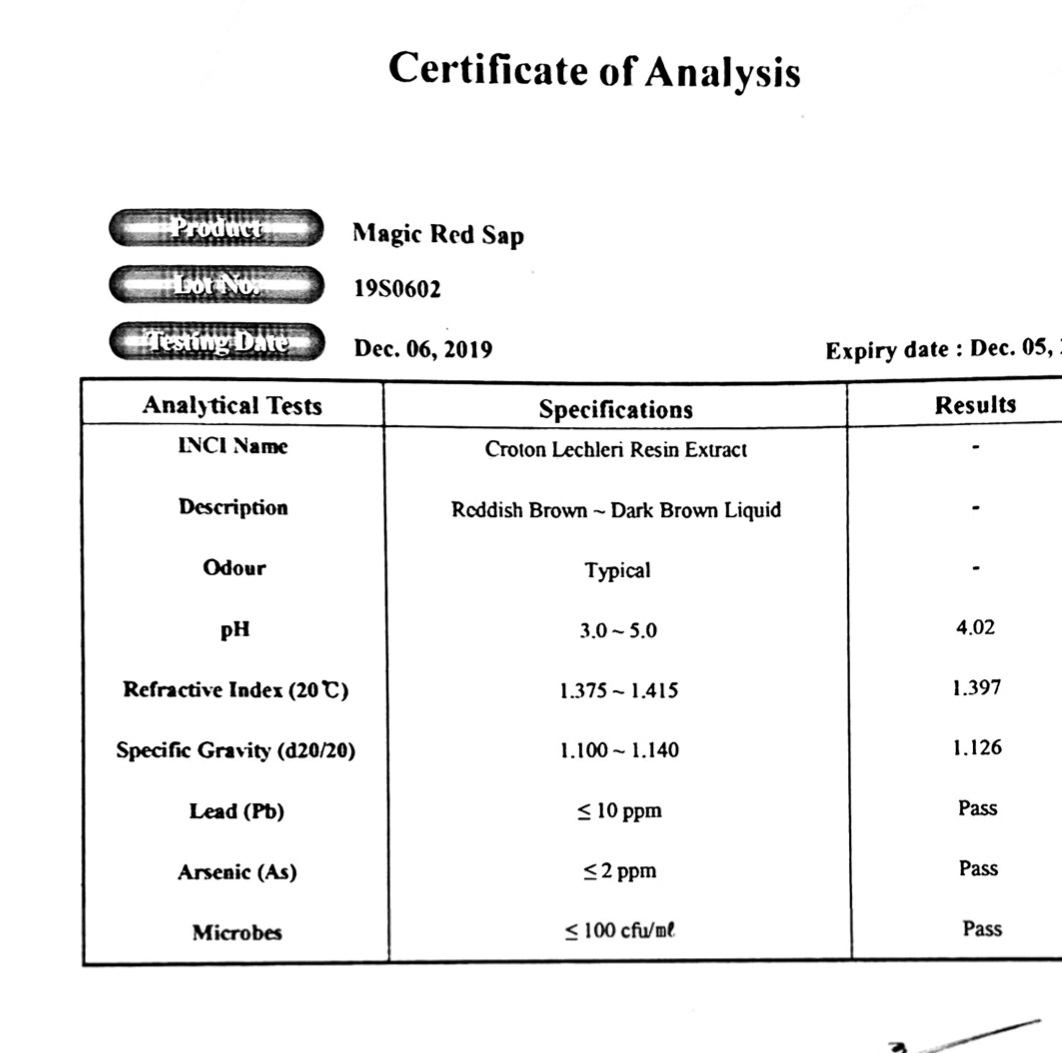 สารสกัดต้นเลือดมังกร (Magic Red Sap) 100g.