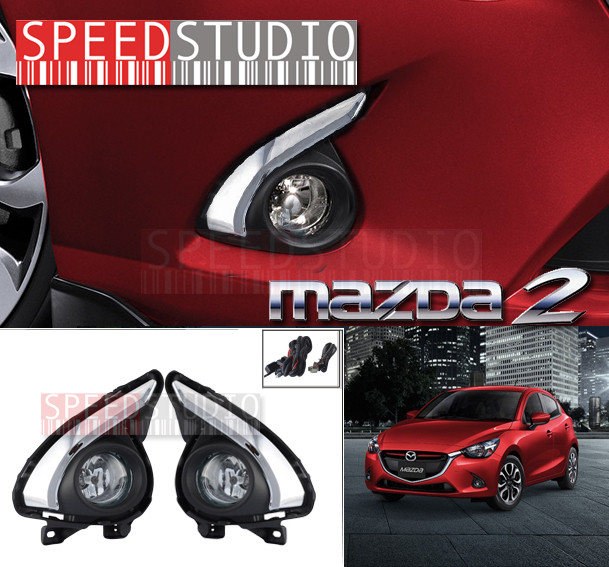 ไฟตัดหมอก สปอร์ทไลท์ Mazda 2 Sky active 2015 - 2017 โครเมียม