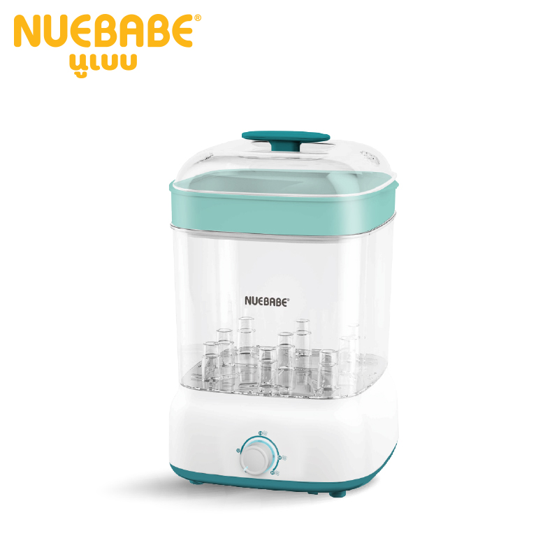 Nuebabe เครื่องนึ่งขวดนมไฟฟ้า พร้อมอบแห้ง ผลิตภัณฑ์ขจัดคราบตะกอน