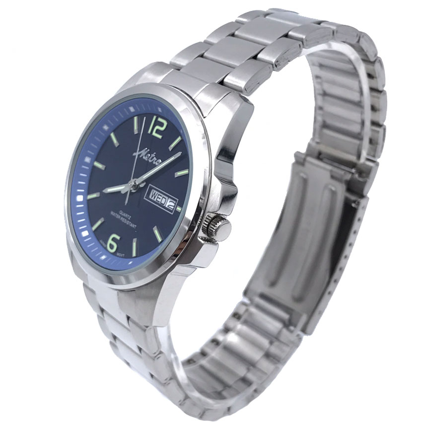 Metro นาฬิกาข้อมือผู้ชายสแตนเลสสตีล รุ่น 8327M-SBL