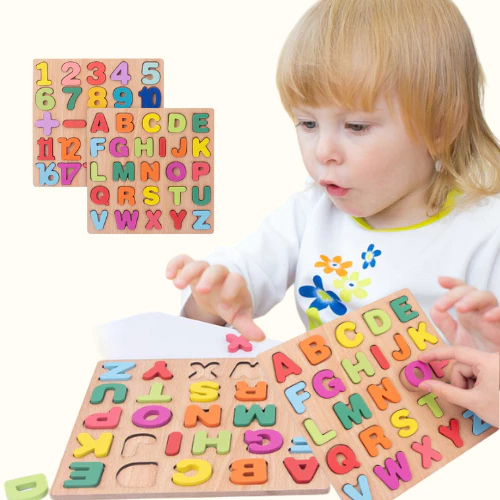 Haoh baby ชุดของเล่น จิ๊กซอว์ ชุดบล็อค ของเล่นไม้ สำหรับเด็ก