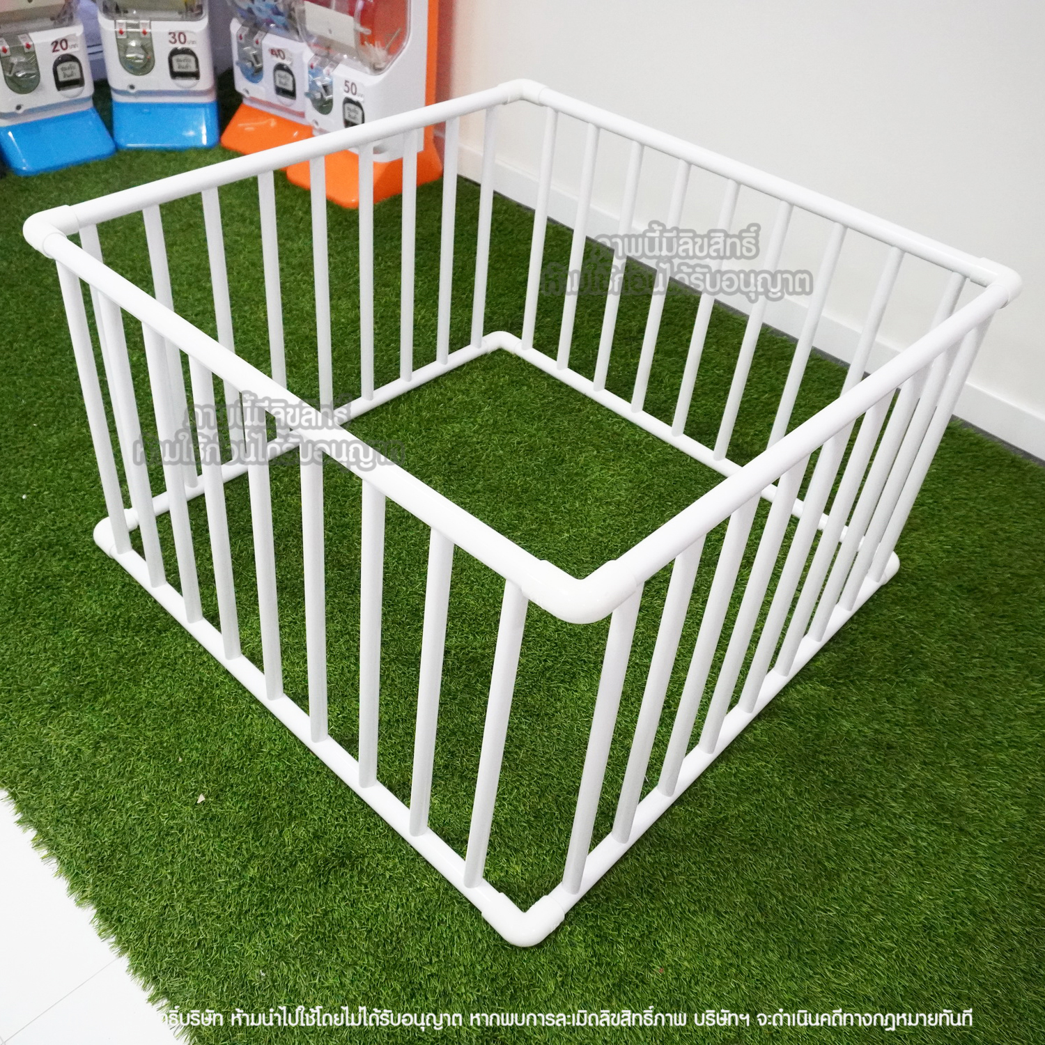 Kidsza คอกกั้นเด็ก ท่อ PVC สีขาว [ขนาด 100x100x65 ซม.]