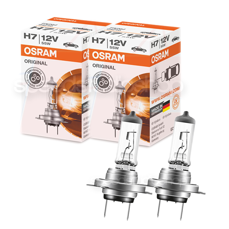 Osram หลอดไฟหน้า หลอดไฟรถยนต์ ไฟหน้า ไฟตัดหมอก H7 55W Original 12V 1คู่