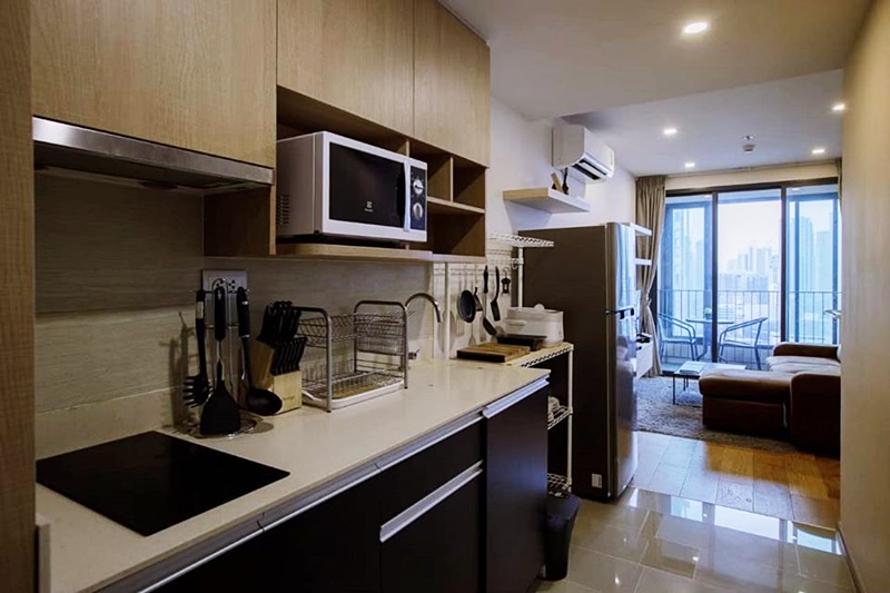 ให้เช่าคอนโด คิว ชิดลม-เพชรบุรี พื้นที่ 45 ตร.ม. 1 ห้องนอน เช่า 28,000 บ/ด