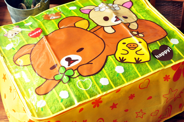 กล่องอเนกประสงค์ ลายริลัคคุมะ Rilakkuma เหมาะสำหรับใส่ผ้านวม เสื้อผ้า