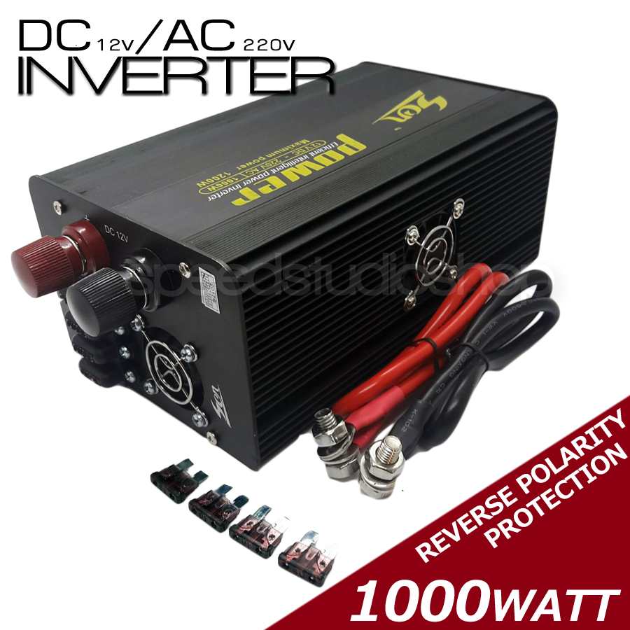 Sen Inverter เครื่องแปลงไฟรถเป็นไฟบ้าน หม้อแปลงไฟ ตัวแปลงไฟรถ ใช้อุปกรณ์ไฟบ้านได้ในรถ ขนาด 1000 watt DC 12V to AC 220V