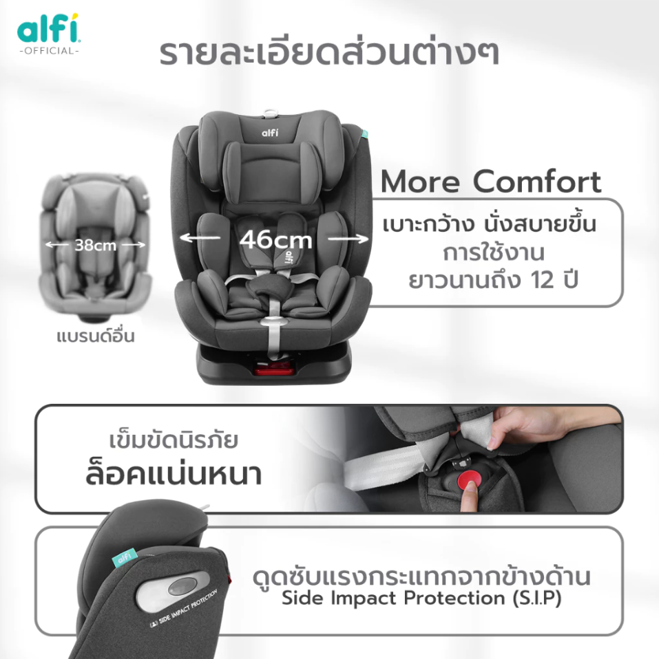 alfi คาร์ซีท รุ่น FIJI-7 เเรกเกิด-12 ปี หมุนได้ 360 องศา