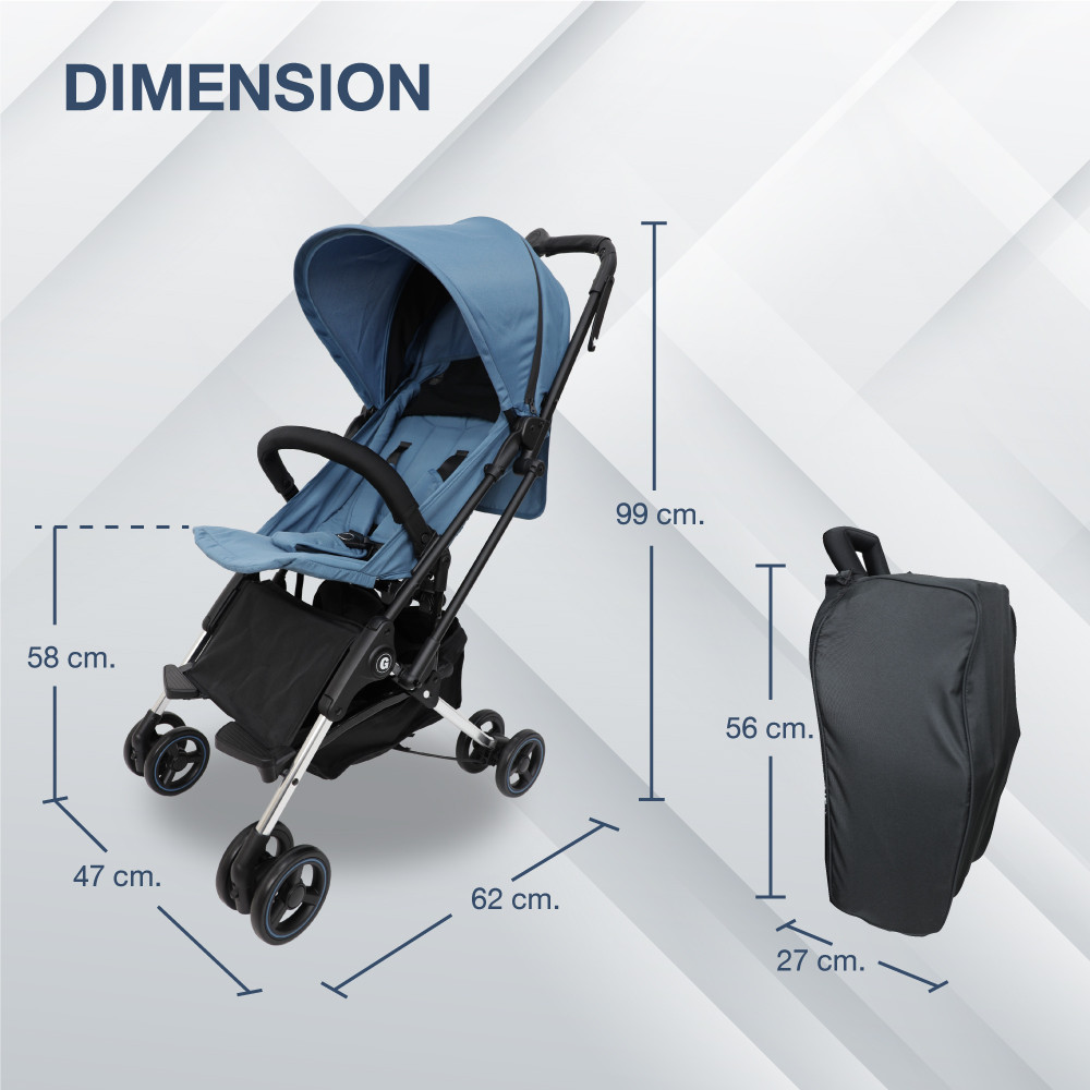 GLOWY Star รถเข็นเด็ก พับขึ้นเครื่องได้ รุ่น Flying Tiger Stroller
