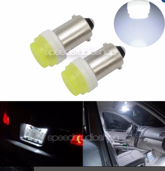 LED หลอดไฟ COB High power ขั๊ว BA9S 1 คู่ ( สีขาว )