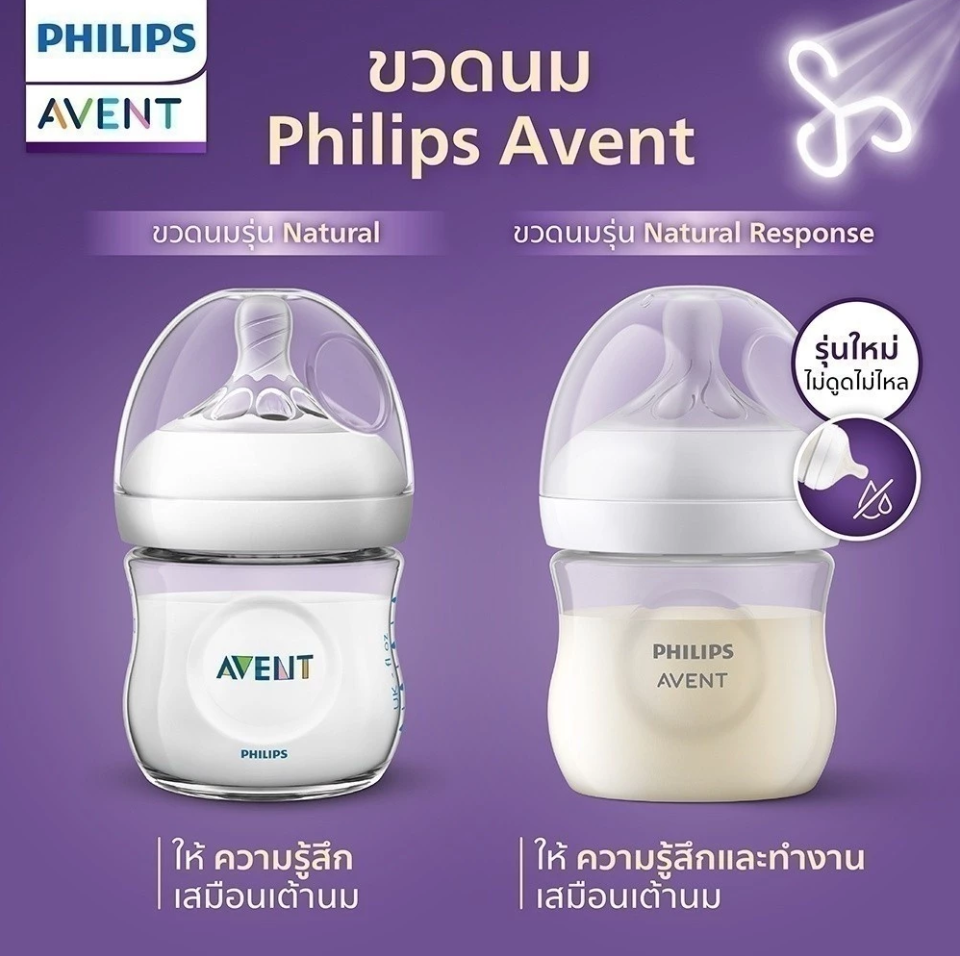 Philips Avent ขวดนมพร้อมจุกนมซิลิโคน ขวดนมทารก รุ่น Natural