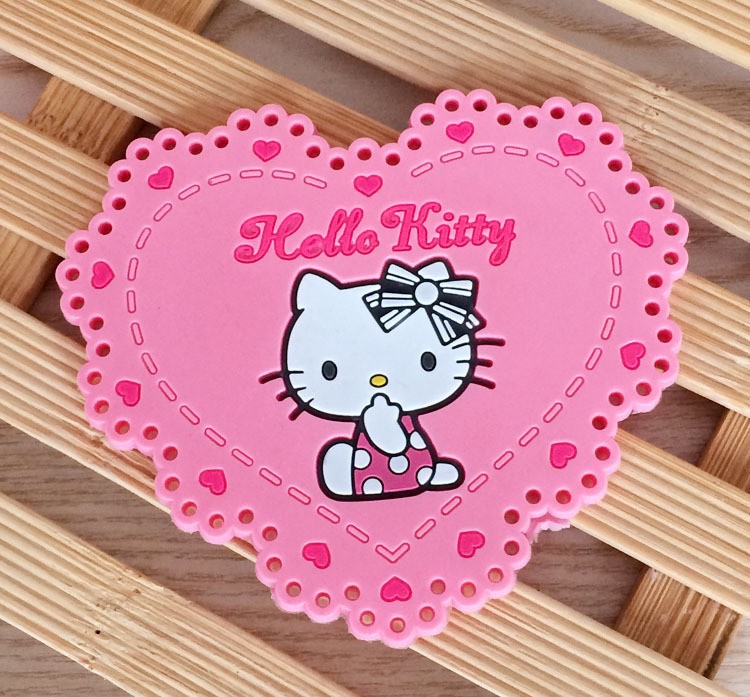 ที่รองแก้วน้ำ ลายคิตตี้ Hello Kitty