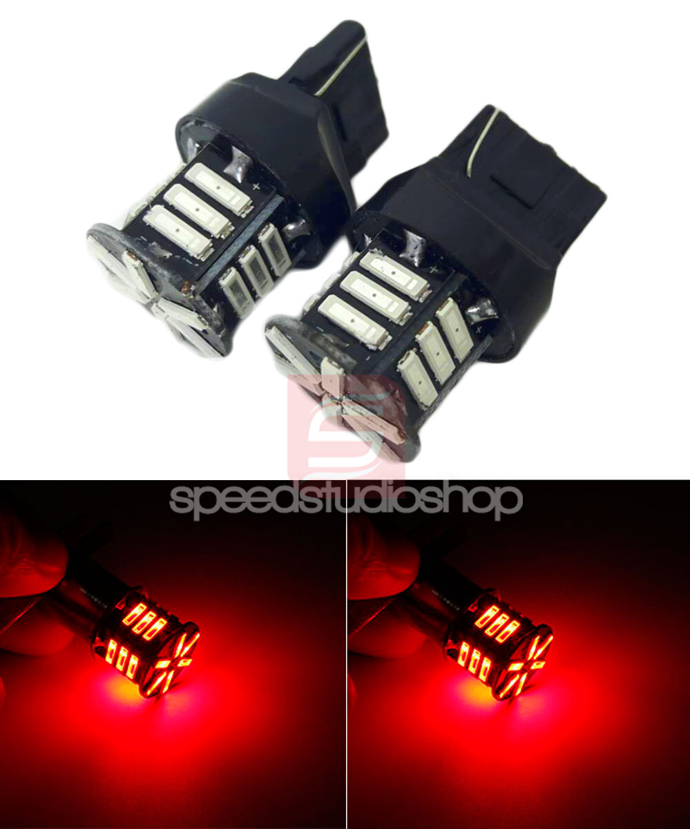 LED หลอดไฟ 21 LED สีแดง ขั้ว T20 แบบเสียบ 2 จุด สำหรับไฟเบรค (สีแดง)