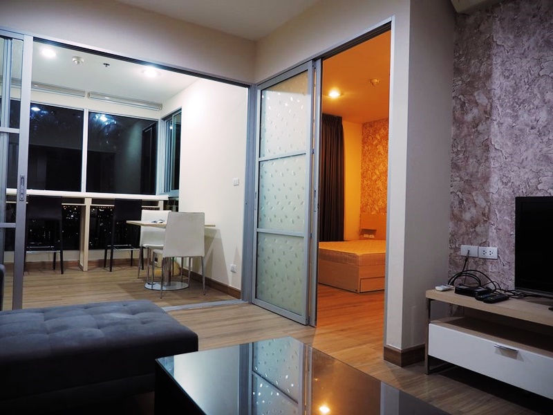 ให้เช่าคอนโด ริทึ่ม รัชดา พื้นที่ 46 ตร.ม. 1 ห้องนอน เช่า 16,500 บ/ด