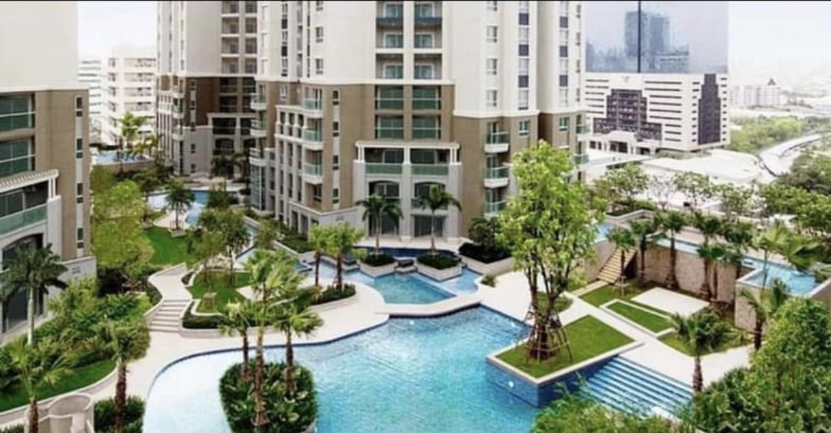 ให้เช่าคอนโด เบลล์ แกรนด์ พระราม 9 พื้นที่ 49.05 ตร.ม. 1 ห้องนอน เป็นห้องแบบมีประตูกั้นห้อง