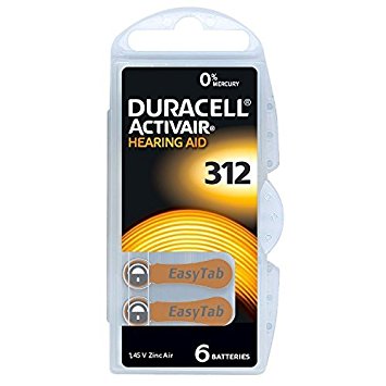 ถ่านเครื่องช่วยฟัง Duracell เบอร์ 312