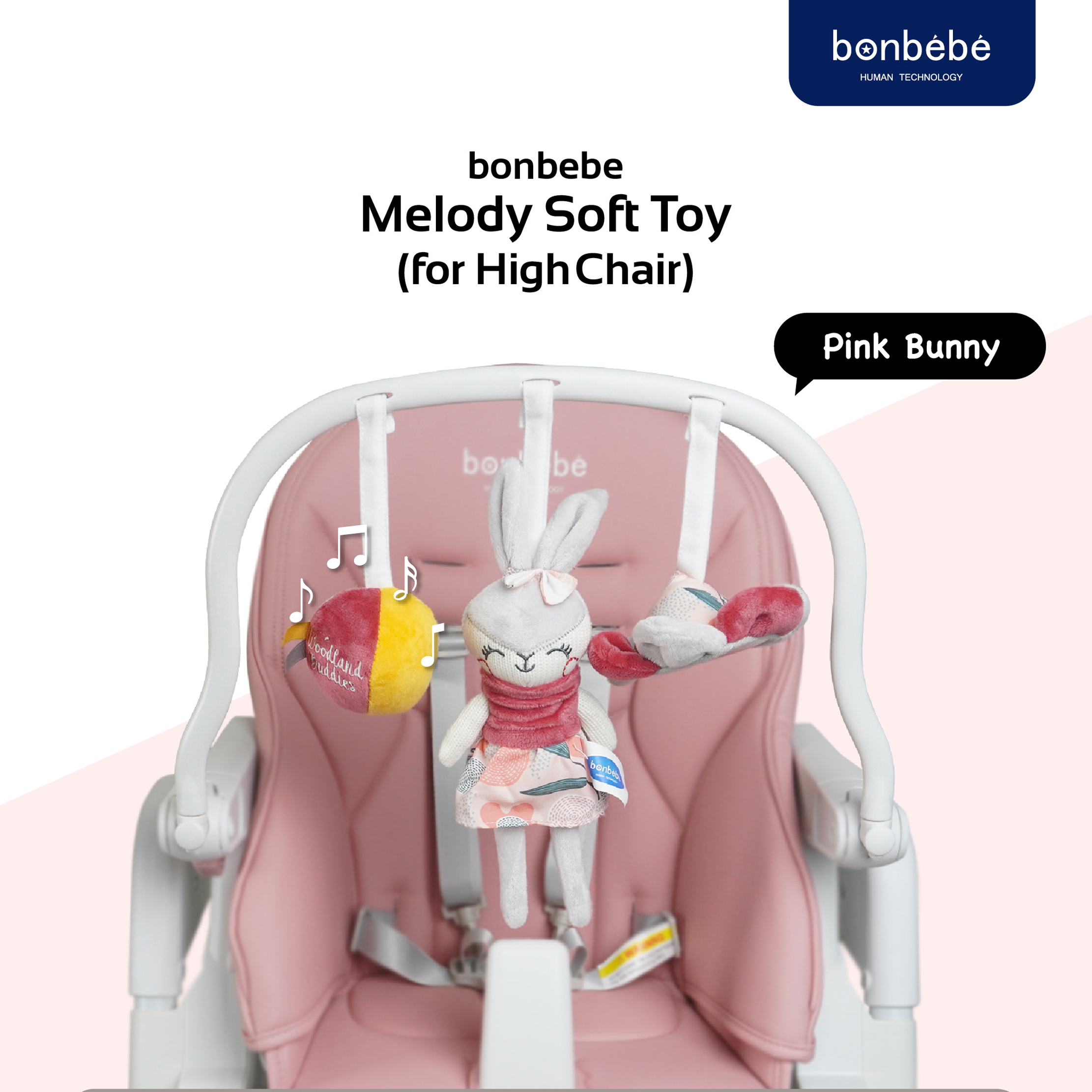 bonbebe โมบาย ติดเก้าอี้ทานข้าว สำหรับเด็ก Melody Soft Toy Set for bonbebe High Chair