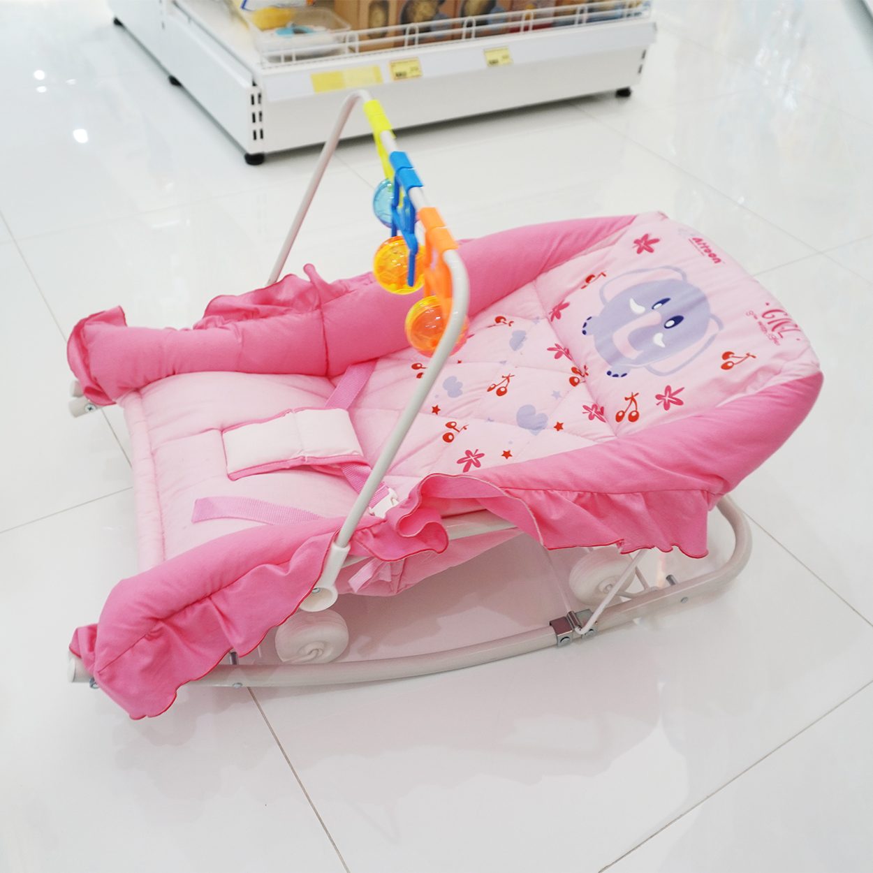 Attoon เปลเด็กอ่อน เปลโยก พิมพ์ลาย โยกได้ เข็นได้ รับน้ำหนักได้ 13 กก.