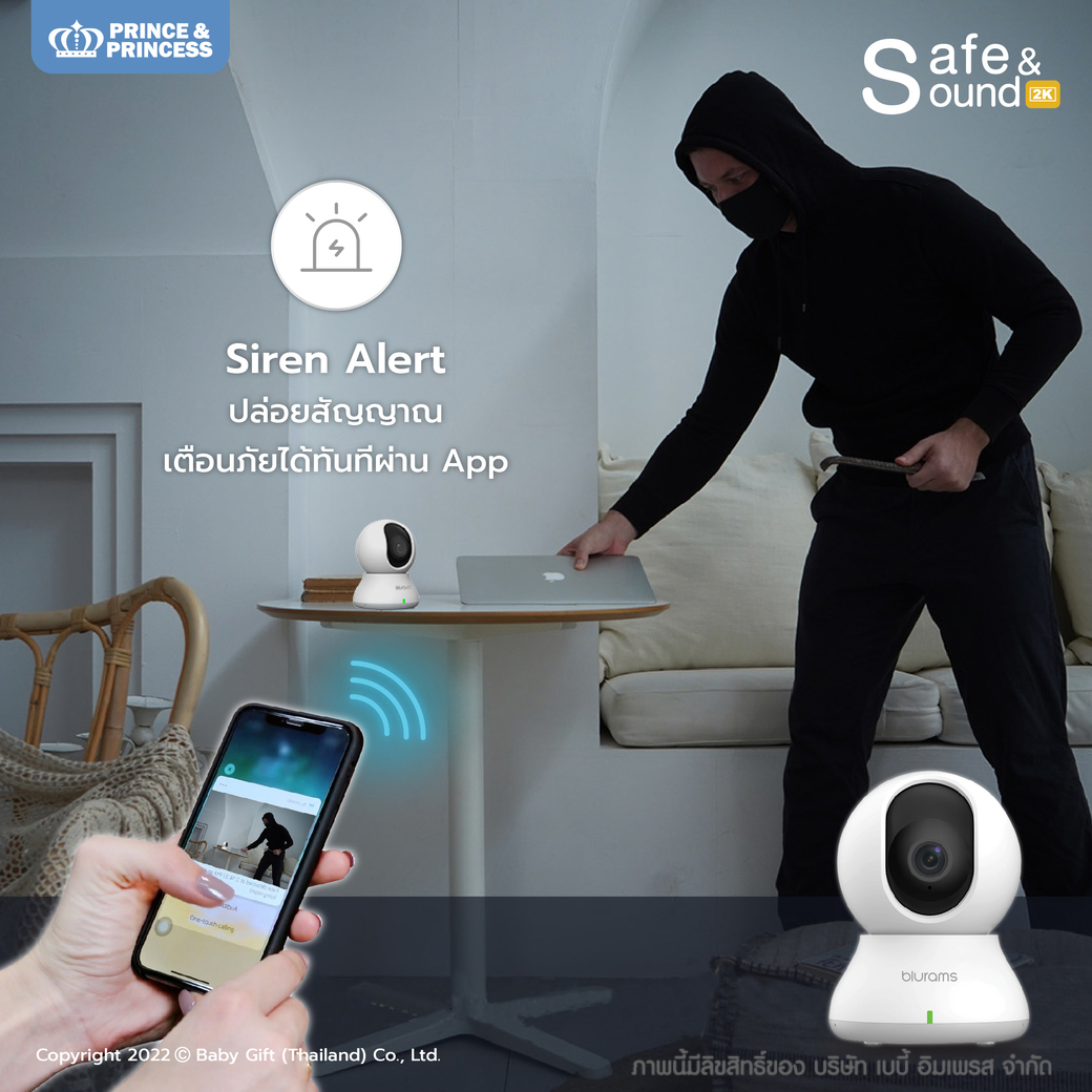 Prince & Princess เบบี้มอนิเตอร์ Baby Monitor รุ่น Safe & Sound 2K