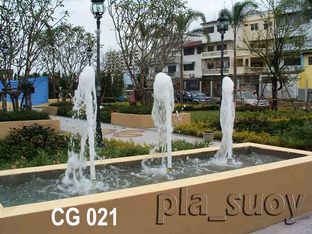 บ่อน้ำพุกลางโครงการ CASA GRAND เป็นบ้านหรูมีระดับ สไตล์ยุโรป