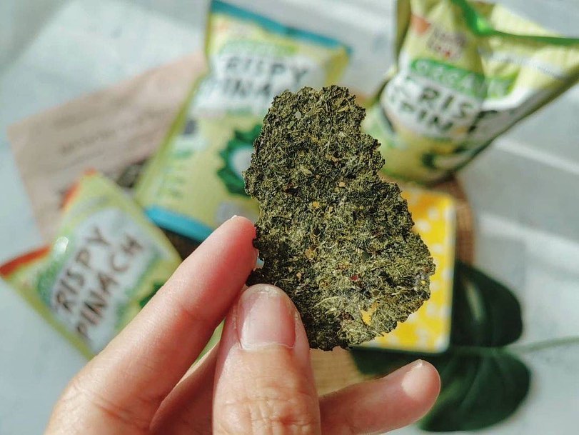 Happy Bear อาหารว่าง ขนมผักโขมออร์แกนิคอบกรอบผสมสาหร่าย ขนาด 7 g