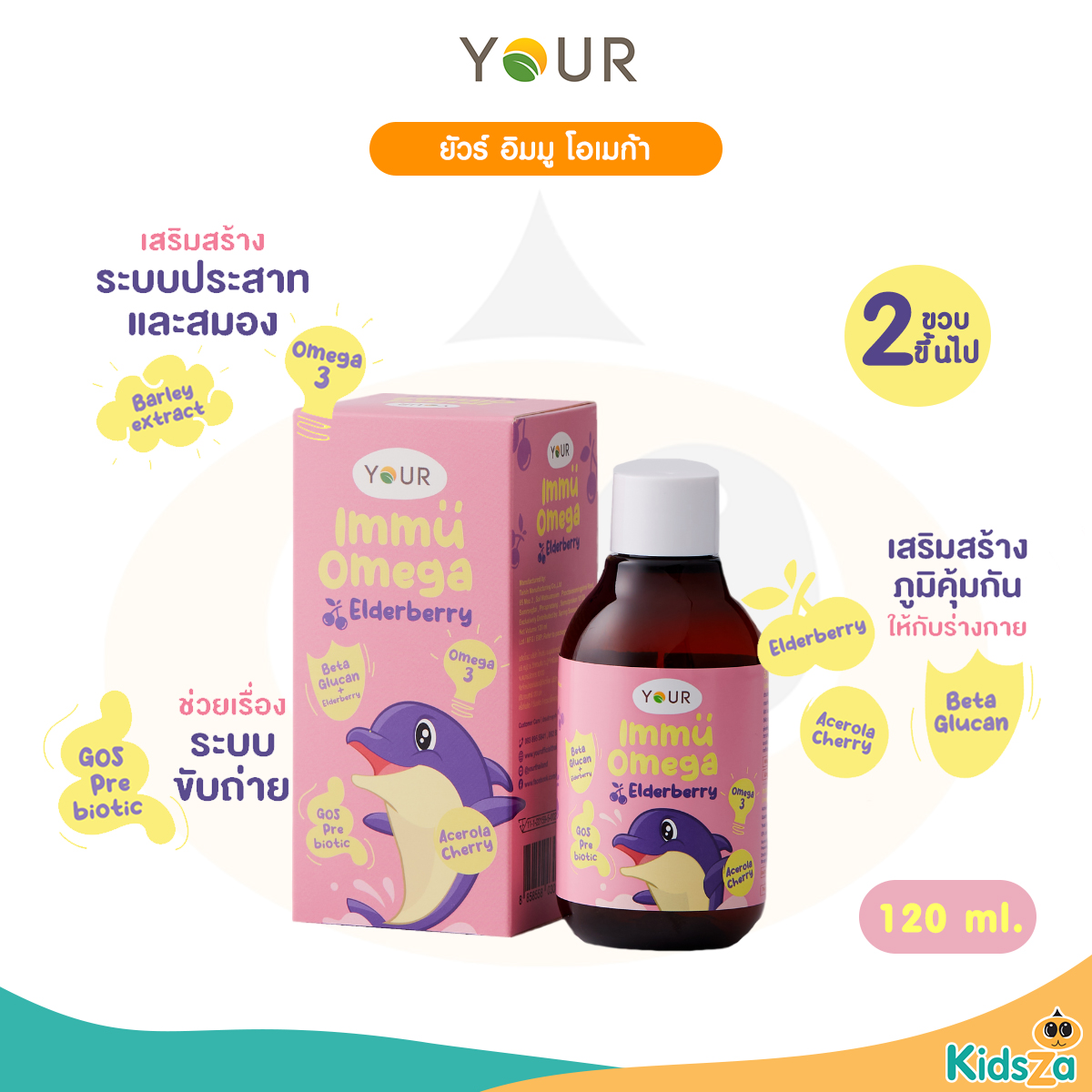 YOUR Immu Omega ยัวร์ อิมมู โอเมก้า สำหรับเด็ก 120ml.