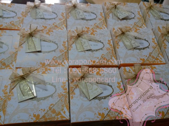 กล่องกระดาษโน๊ตลายวินเทจสีส้ม