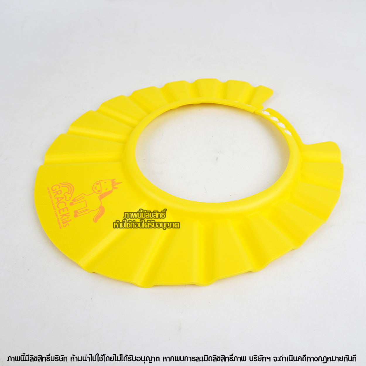 Gracekids หมวกอาบน้ำ กันแชมพู แบบปรับขนาดได้ คละลาย