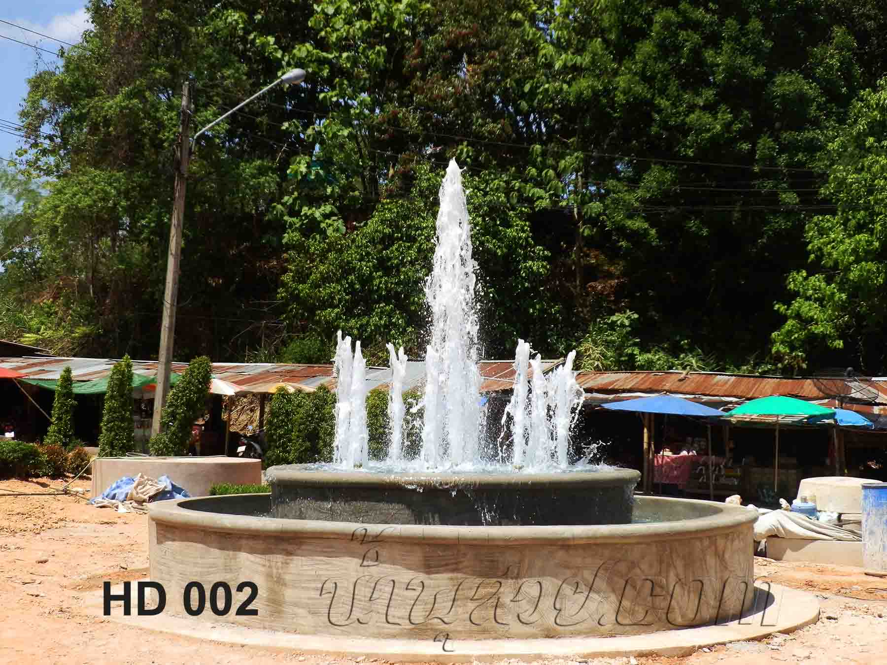 บ่อน้ำพุ วงกลม 2 ชั้น ที่เทศบาลตำบลหัวดง อ.ลับแล จ.อุตรดิตถ์