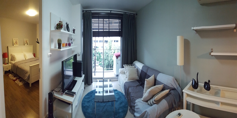 ให้เช่าคอนโด เดอะ โคลเวอร์ ทองหล่อ พื้นที่ 46 ตร.ม. 1 ห้องนอน เช่า 27,000 บ/ด