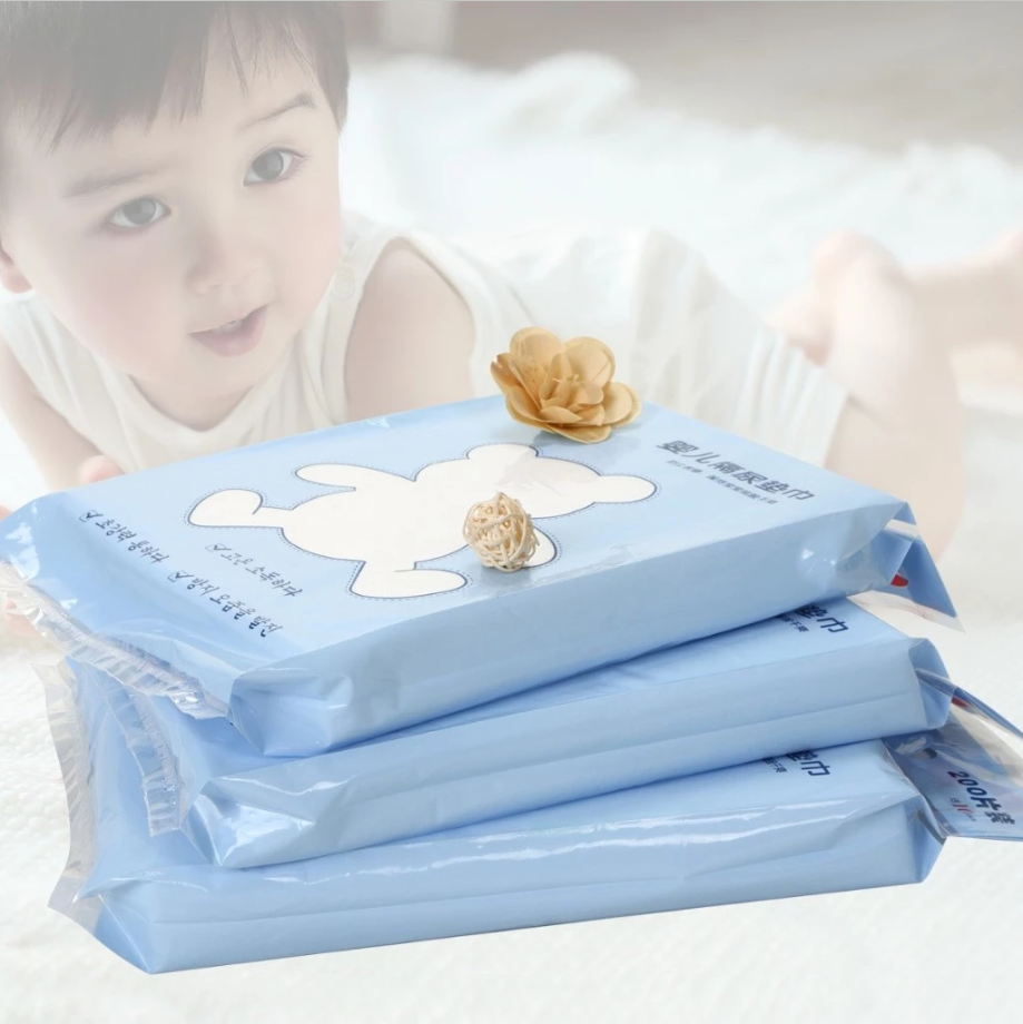 Haoh Baby กระดาษรองผ้าอ้อม แผ่นเยื่อไผ่ออร์แกนิก เช็ดทำความสะอาด