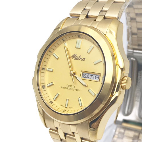 Metro นาฬิกาข้อมือผู้ชายเรือนทอง รุ่น 28359MG