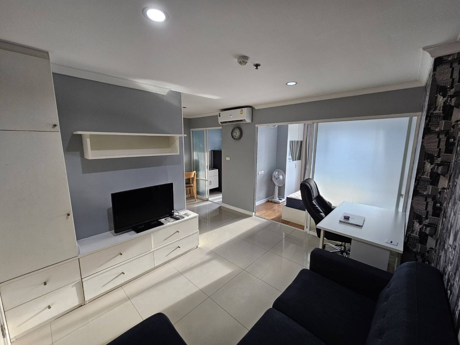 ให้เช่าคอนโด ลุมพินี เพลส พระราม 9 พื้นที่ 38 ตร.ม. 1 ห้องนอน เช่า 15,000 บ/ด