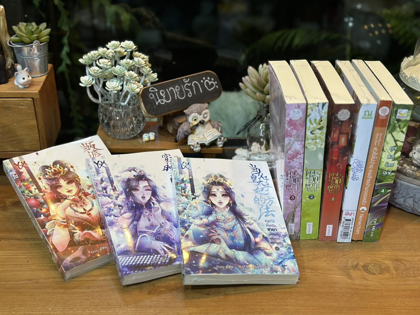 ชุด ว่าด้วยเหล่าสตรีที่มาจากต่างโลก 3 เล่ม : 1.กลวิธีการเป็นนางร้ายฉบับท่านหญิงหลิ่วหลี 2.กลวิธีการเป็นชายาผู้แสนดีของคุณพระเอก 3.กลวิธีการเป็นคนหลงยุคฉบับดาราสาวท่านหนึ่ง อี้ซิน (Yi Xinmei) ทำมือ