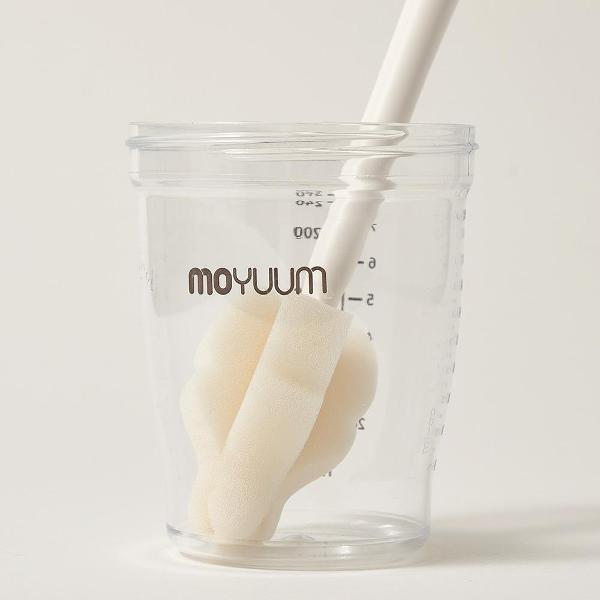 Moyuum แปรงล้างขวดนม แบบฟองน้ำ แบบซิลิโคน จุกนม คอกว้าง