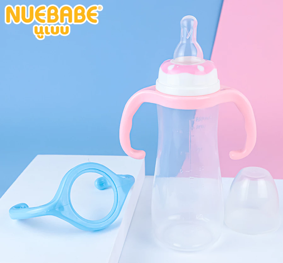 Nuebabe แขนจับ ใส่ขวดนมคอแคบ แขนจับกล่องนม ทำให้ลูกน้อยจับถนัดมือ