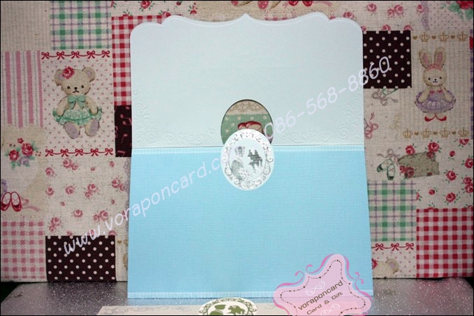 การ์ด 3 พับไดคัทรูปบ่าวสาว