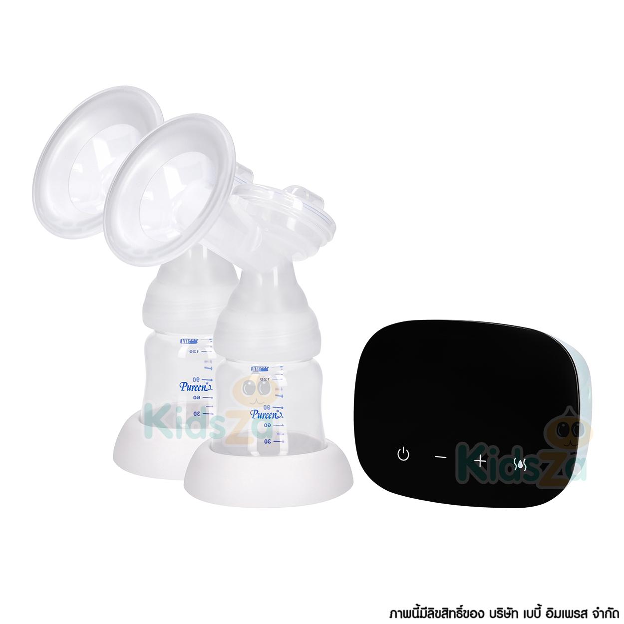 Pureen เครื่องปั๊มนมไฟฟ้า ปั๊มคู่ รุ่น Gentle & Efficient [รับประกันสินค้า 1 ปี]
