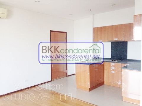 คอนโด ขาย คอนโด วิลล่า สาทร ชั้น 11 พื้นที่ 38 ตรม. วิวสระว่ายน้ำ, BTS กรุงธนบุรี, ห้องสตูดิโอ.