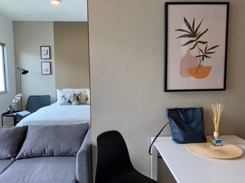 ให้เช่าคอนโด เอ สเปซ สุขุมวิท 77 พื้นที่ 37 ตร.ม. 1 ห้องนอน เช่า 8,500 บ/ด